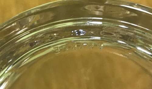 ICE BUCKET PRESSED GLASS MADE IN FRANCE FRENCH with HANDLES NICE PATTERN!!!