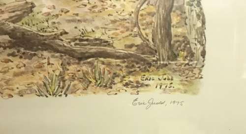 ERIC JUDD `WATER MILL at ELIM` SIGNED PRINT in PENCIL SOUTH AFRICAN ARTIST.