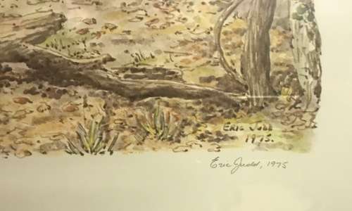ERIC JUDD `WATER MILL at ELIM` SIGNED PRINT in PENCIL SOUTH AFRICAN ARTIST.
