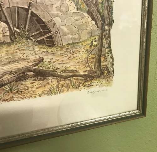 ERIC JUDD `WATER MILL at ELIM` SIGNED PRINT in PENCIL SOUTH AFRICAN ARTIST.