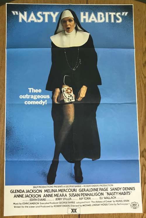 NASTY HABITS GLENDA JACKSON COMEDY BRUT PRODUCTIONS MOVIE POSTER SOUTH AFRICA ORIGINAL STER-KINEKOR.