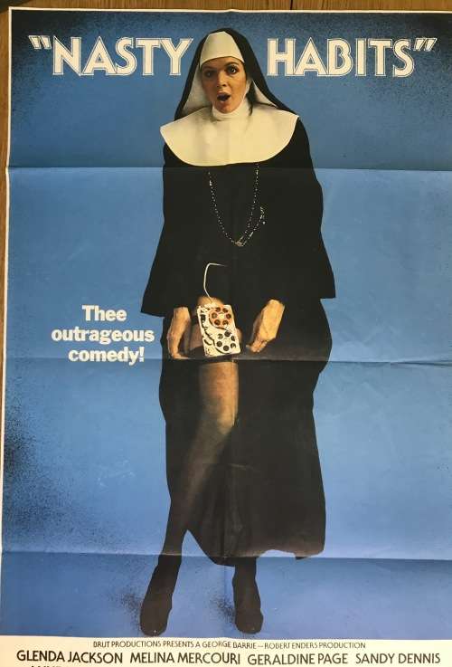 NASTY HABITS GLENDA JACKSON COMEDY BRUT PRODUCTIONS MOVIE POSTER SOUTH AFRICA ORIGINAL STER-KINEKOR.