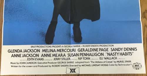 NASTY HABITS GLENDA JACKSON COMEDY BRUT PRODUCTIONS MOVIE POSTER SOUTH AFRICA ORIGINAL STER-KINEKOR.