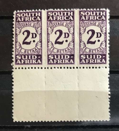 UNION of SOUTH AFRICA POSTAGE DUE STAMPS 1943-44 NEW DESIGN SACC 29-32 + 31A MNH 5 x UNITS of 3.