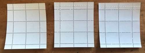 UNION of SOUTH AFRICA BOOKLET PANES x 3 1 1/2d mines reduced size 1941 SACC86 SG87b AIR MAIL LUG POS
