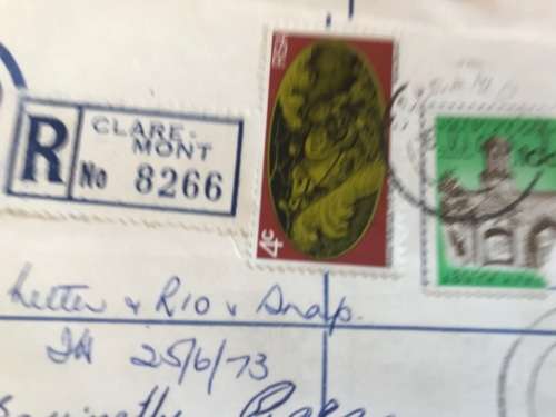 TRANSKEI THUMBPRINT MAIL Registered Kirstenhof Claremont Cape Town to Kentani 1973 Butterworth.