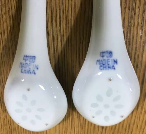 Oriental Chinese Porcelain Spoons x 2 + Bowl x 1 Made in China