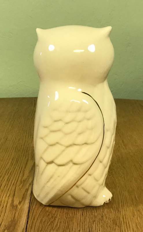 PORCELAIN OWL GILTED EYES - Please Read description....
