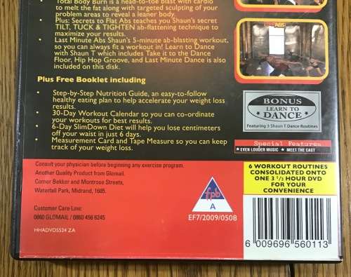 SHAUN T`s HIP HOP ABS TONE and SCULPT YOUR BODY DVD + BOOKLET DANCE YOUR WAY TO HOT ABS!!