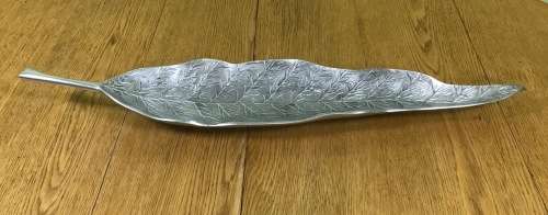 Aluminium Decorative Leaf Serving Platter (Silver colour) for Home SNACKS HANDMADE INDIA ALUMINIUM?