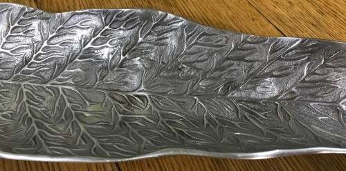 Aluminium Decorative Leaf Serving Platter (Silver colour) for Home SNACKS HANDMADE INDIA ALUMINIUM?
