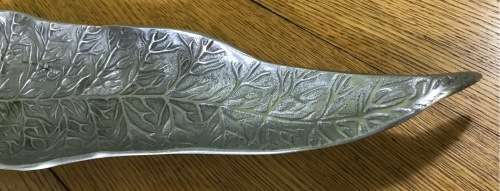Aluminium Decorative Leaf Serving Platter (Silver colour) for Home SNACKS HANDMADE INDIA ALUMINIUM?
