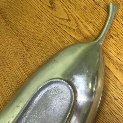 Aluminium Decorative Leaf Serving Platter (Silver colour) for Home SNACKS HANDMADE INDIA ALUMINIUM?