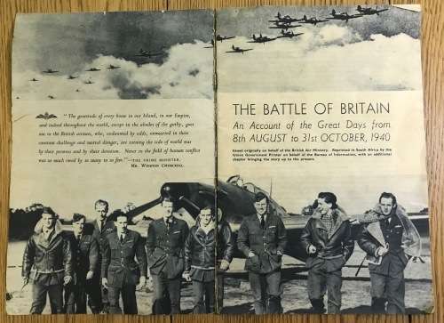 BATTLE of BRITAIN AUGUST-OCTOBER 1940 BOOKLET WW2 WWII WORLD WAR TWO WINSTON CHURCHILL