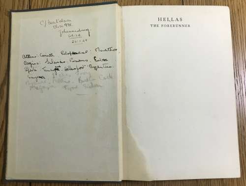 HELLAS THE FORERUNNER H.W. HOUSEHOLD VOLUME 1 ATHENS IN HER GLORY 1927 REPRINT DENT and SONS