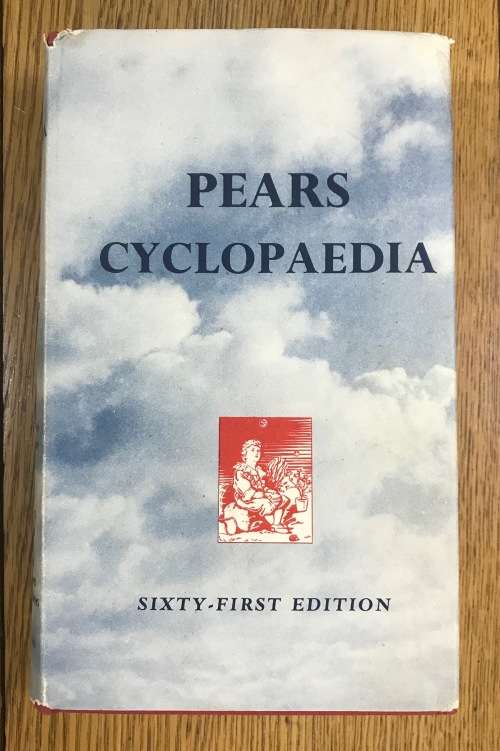 PEARS CYCLOPAEDIA 61st EDITION EDITOR MARY BARKER PEARS SOAP 1951-54 CALENDAR RARE with DUST JACKET!
