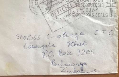 3rd RHODESIAN AFRICAN RIFLES ARMY MILITARY FORCES MAIL OFFICIAL FREE BATTALION ORDERLY ROOM UMTALI.