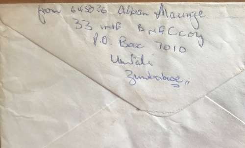 3rd RHODESIAN AFRICAN RIFLES ARMY MILITARY FORCES MAIL OFFICIAL FREE BATTALION ORDERLY ROOM UMTALI.