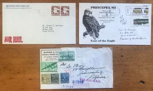 USA UNITED STATES of AMERICA 3 x LETTERS PRINCEPEX 1983 YEAR of EAGLE SG 978,A905,809,815,824,2052/5