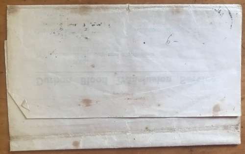 DURBAN BLOOD TRANSFUSION SERVICE wrapper 1946 FORM 7 Case No. 6117 ADDINGTON HOSPITAL HAEMORRHAGE