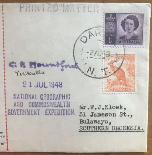 AUSTRALIA NATIONAL GEOGRAPHIC and COMMONWEALTH GOVT EXPEDITION ARNHEM LAND 1948 SIGNED RHODESIA