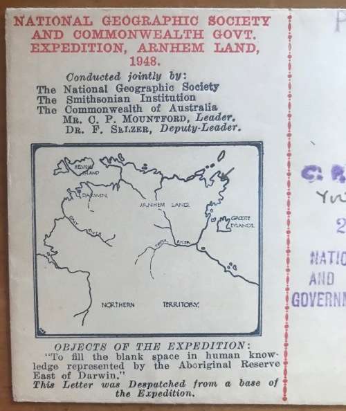 AUSTRALIA NATIONAL GEOGRAPHIC and COMMONWEALTH GOVT EXPEDITION ARNHEM LAND 1948 SIGNED RHODESIA