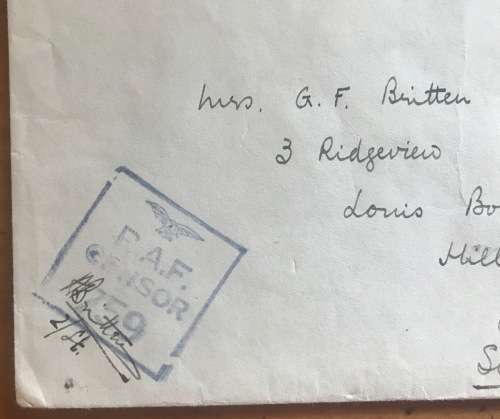 SOUTH AFRICA ON ACTIVE SERVICE WWII RAF CENSOR 759 Signed EGYPT 1942 3d pr and 6d SACC90/2 to JHB