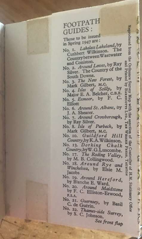 HASLEMERE GREENSAND and WOODLAND FOOTPATH GUIDE No. 32 JONATHAN EDWARDS ENGLAND 1947 62 Pages small.