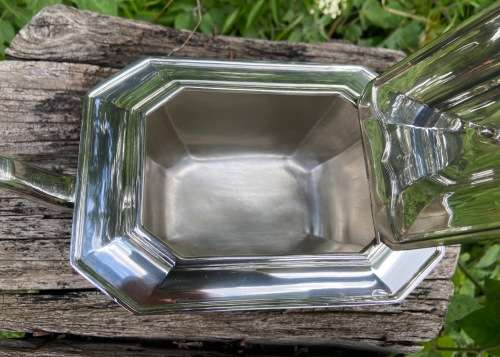 STERLING SILVER HALLMARKED TEA SET art deco BIRMINGHAM ADIE BROTHERS BROS 1945/6 ENGLAND Bakelite.