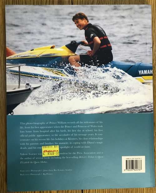 PRINCE WILLIAM Author Valerie Garner 1998 1st Edition British Royalty