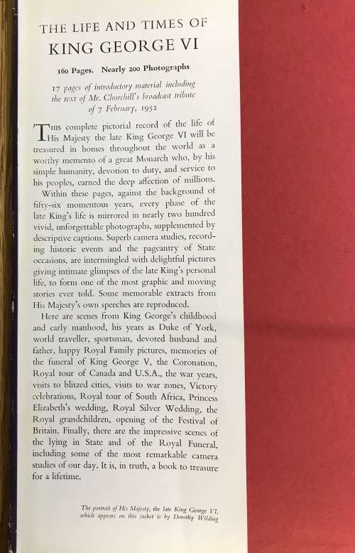 THE LIFE AND TIMES OF KING GEORGE VI 1895 - 1952 ODHAMS PRESS 1st Edition 1953? British Royalty