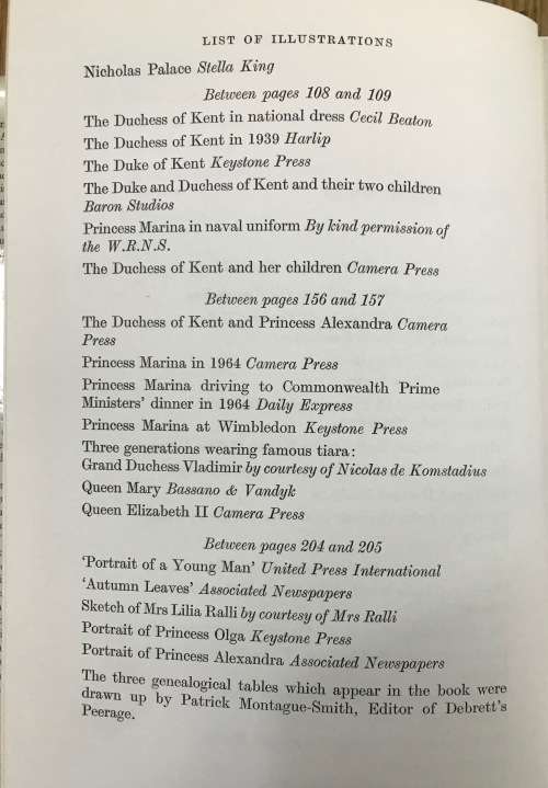 PRINCESS MARINA (DUCHESS of KENT) her life and times Author STELLA KING 1969 1st Edition Cassell