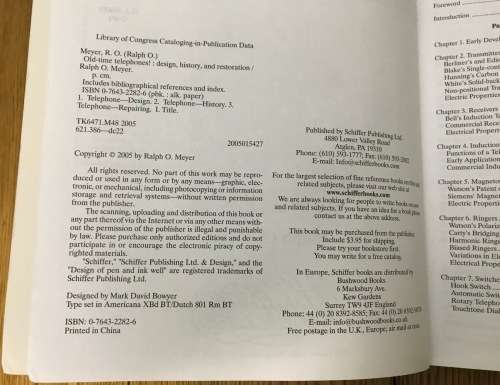 OLD-TIME TELEPHONES! Design, History and Restoration Ralph O. Meyer 2nd Edition 2005 and Price Guide