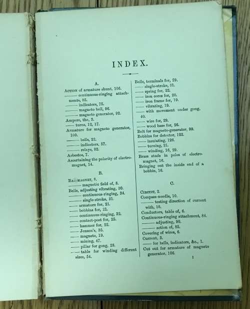 ELECTRIC BELL CONSTRUCTION F.C. ALLSOP 1900 TREATISE ON ELECTRIC BELLS INDICATORS Etc. 2nd Edition