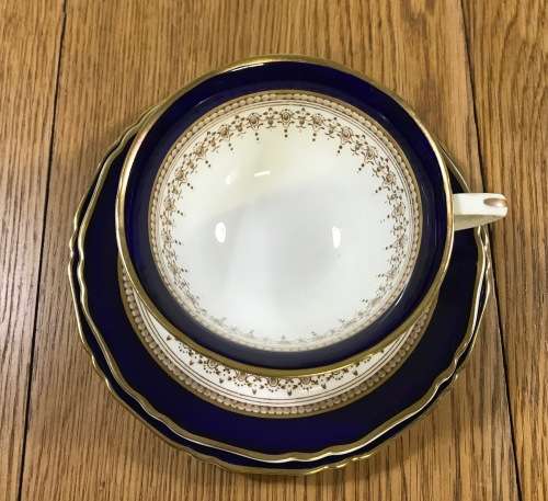 ROYAL WORCESTER ENGLAND 6 x TEA TRIO`s - Cups, Cake Plates and Saucers REGENCY PATTERN 1950 SCARCE!