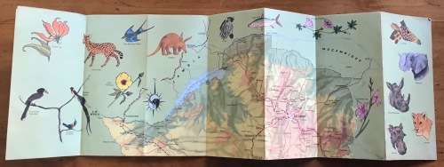 A TOURIST MAP OF RHODESIA Scale 30 Miles to 1 Inch Mardon Printer SALISBURY MILEAGE TABLE GOVERNMENT