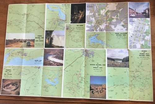 A TOURIST MAP OF RHODESIA Scale 30 Miles to 1 Inch Mardon Printer SALISBURY MILEAGE TABLE GOVERNMENT