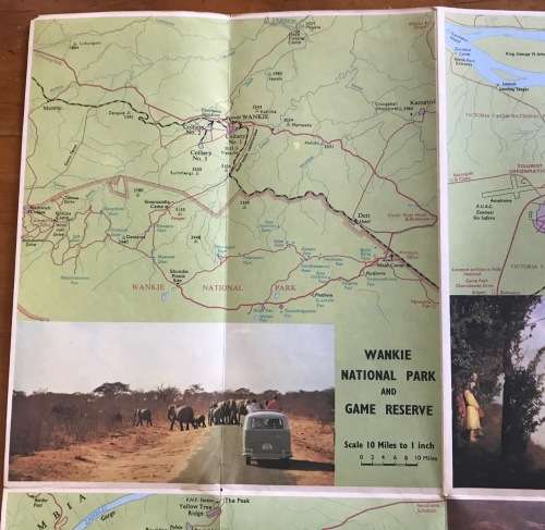 A TOURIST MAP OF RHODESIA Scale 30 Miles to 1 Inch Mardon Printer SALISBURY MILEAGE TABLE GOVERNMENT