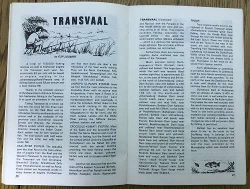 SOUTH AFRICAN and ZIMBABWIAN FRESHWATER FISHING GUIDE 11th EDITION LEN JONES BOOKLET BAIT TACKLE