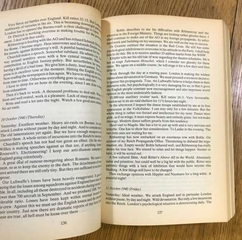 THE GOEBBELS DIARIES 1939-41 THE HISTORIC JOURNAL of a NAZI WAR LEADER EDITED by FRED TAYLOR 1983