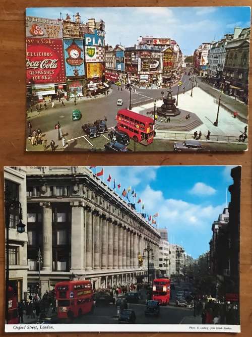 POST CARDS x 10 POSTCARDS ENGLAND LONDON BUCKINGHAM PALACE PICADILLY CIRCUS UNDERGROUND CAVALRY