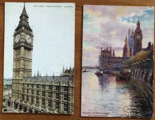 POST CARDS x 9 POSTCARDS ENGLAND LONDON TOWER BRIDGE ST PAULS CATHEDRAL BIG BEN CARNABY STREET
