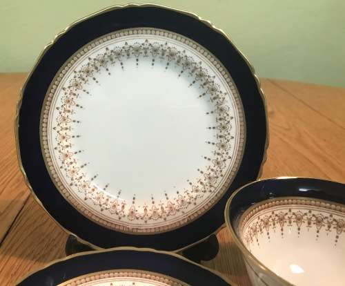 ROYAL WORCESTER ENGLAND 1 x TEA TRIO - Cup, Cake Plate and Saucer REGENCY PATTERN 1950 SCARCE! b