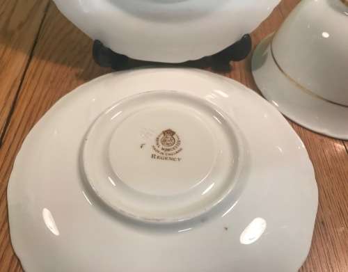ROYAL WORCESTER ENGLAND 1 x TEA TRIO - Cup, Cake Plate and Saucer REGENCY PATTERN 1950 SCARCE! b