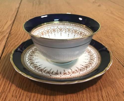 ROYAL WORCESTER ENGLAND 1 x TEA DUO - Cup and Saucer REGENCY PATTERN 1950 SCARCE! Please read notes