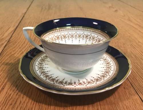 ROYAL WORCESTER ENGLAND 1 x TEA DUO - Cup and Saucer REGENCY PATTERN 1950 SCARCE! Please read notes