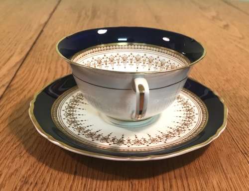 ROYAL WORCESTER ENGLAND 1 x TEA DUO - Cup and Saucer REGENCY PATTERN 1950 SCARCE! Please read notes