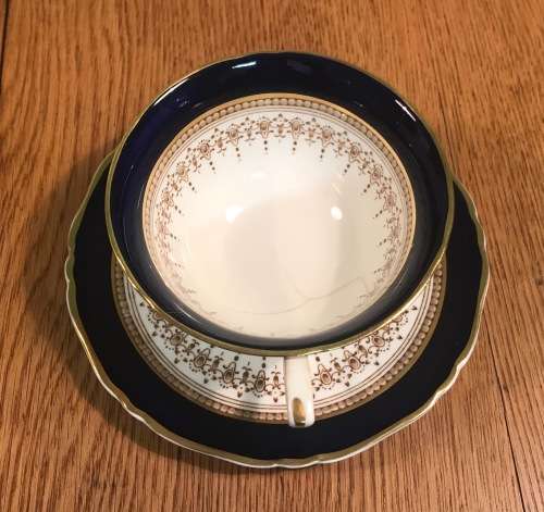 ROYAL WORCESTER ENGLAND 1 x TEA DUO - Cup and Saucer REGENCY PATTERN 1950 SCARCE! Please read notes