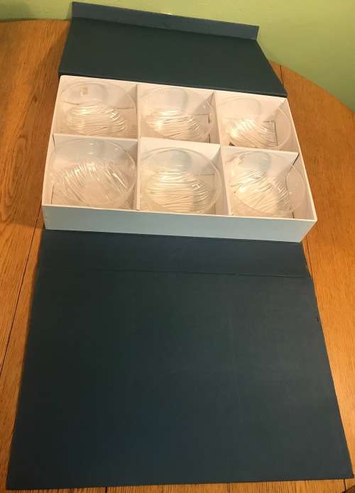 6 MAGNIFICENT CRYSTAL DESIGNER BOWLS - HOYA CRYSTAL TOKYO JAPAN - Boxed - Mint Condition!!!