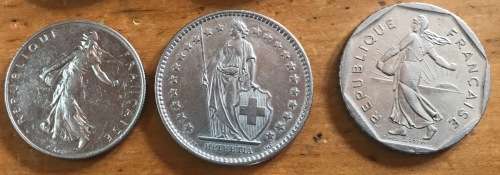 COINS MIX EUROPE x 10 ITALY FRANCE SWITZERLAND BELGIUM NETHERLAND UNITED KINGDOM GB Good Value!!